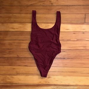 American Eagle Maroon One Piece SwimSuit
